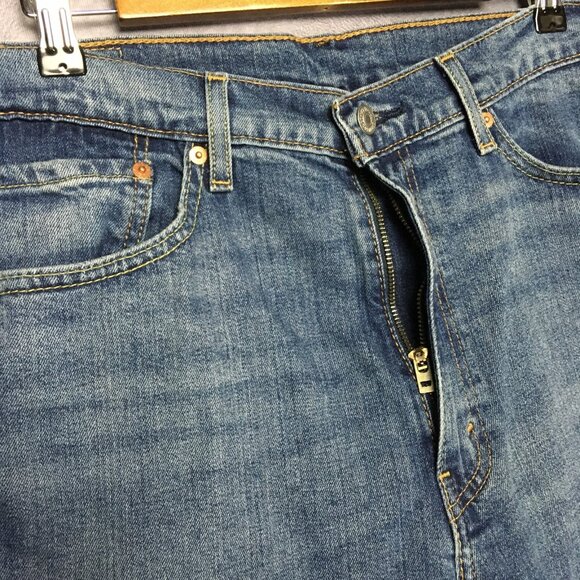 Levis Mens 505 Regular Fit Blue Jeans size 36x34 Stretch Denim Pants - Picture 11 of 16